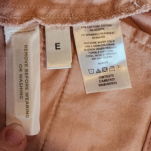 LOFT Riviera Scalloped Hem Shorts Pink Size 6 Cotton Blend Summer Casual - Picture 8 of 9